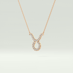 0.12 CT Round Lab-Grown Diamond Taurus Zodiac Necklace 7