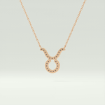 0.12 CT Round Lab-Grown Diamond Taurus Zodiac Necklace 10
