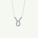 0.12 CT Round Lab-Grown Diamond Taurus Zodiac Necklace 13
