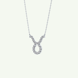 0.12 CT Round Lab-Grown Diamond Taurus Zodiac Necklace 13
