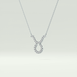 0.12 CT Round Lab-Grown Diamond Taurus Zodiac Necklace 12