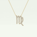 0.204 CT Round Lab-Grown Diamond Virgo Zodiac Necklace 1