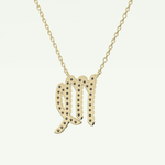 0.204 CT Round Lab-Grown Diamond Virgo Zodiac Necklace 5