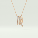0.204 CT Round Lab-Grown Diamond Virgo Zodiac Necklace 7
