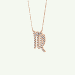 0.204 CT Round Lab-Grown Diamond Virgo Zodiac Necklace 9