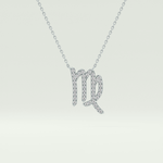 0.204 CT Round Lab-Grown Diamond Virgo Zodiac Necklace 11