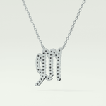 0.204 CT Round Lab-Grown Diamond Virgo Zodiac Necklace 15