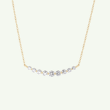 0.413 TCW Round Lab-Grown Diamond Curved Necklace