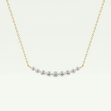 0.413 TCW Round Lab-Grown Diamond Curved Necklace