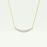 0.413 TCW Round Lab-Grown Diamond Curved Necklace