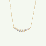 0.413 TCW Round Lab-Grown Diamond Curved Necklace