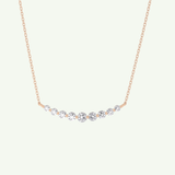 0.413 TCW Round Lab-Grown Diamond Curved Necklace