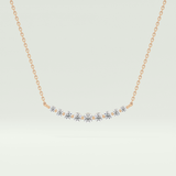 0.413 TCW Round Lab-Grown Diamond Curved Necklace