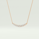 0.413 TCW Round Lab-Grown Diamond Curved Necklace