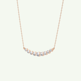 0.413 TCW Round Lab-Grown Diamond Curved Necklace