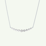 0.413 TCW Round Lab-Grown Diamond Curved Necklace