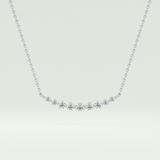 0.413 TCW Round Lab-Grown Diamond Curved Necklace