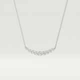 0.413 TCW Round Lab-Grown Diamond Curved Necklace