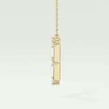 0.08 TCW Round Lab-Grown Diamond V Shaped Necklace
