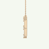 0.08 TCW Round Lab-Grown Diamond V Shaped Necklace