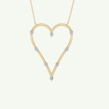 0.24 TCW Round Lab-Grown Diamond Charm Necklace