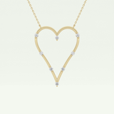 0.24 TCW Round Lab-Grown Diamond Charm Necklace