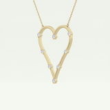 0.24 TCW Round Lab-Grown Diamond Charm Necklace