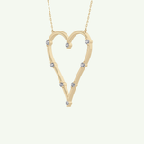 0.24 TCW Round Lab-Grown Diamond Charm Necklace