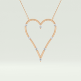 0.24 TCW Round Lab-Grown Diamond Charm Necklace