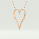 0.24 TCW Round Lab-Grown Diamond Charm Necklace