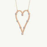 0.24 TCW Round Lab-Grown Diamond Charm Necklace
