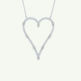 0.24 TCW Round Lab-Grown Diamond Charm Necklace
