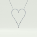 0.24 TCW Round Lab-Grown Diamond Charm Necklace