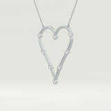 0.24 TCW Round Lab-Grown Diamond Charm Necklace