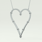 0.24 TCW Round Lab-Grown Diamond Charm Necklace