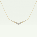 0.272 TCW Round Lab-Grown Diamond V Elongated Shaped Necklace