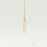 0.272 TCW Round Lab-Grown Diamond V Elongated Shaped Necklace