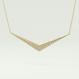 0.272 TCW Round Lab-Grown Diamond V Elongated Shaped Necklace