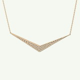 0.272 TCW Round Lab-Grown Diamond V Elongated Shaped Necklace