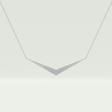 0.272 TCW Round Lab-Grown Diamond V Elongated Shaped Necklace