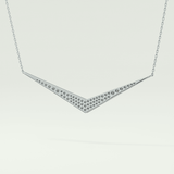 0.272 TCW Round Lab-Grown Diamond V Elongated Shaped Necklace
