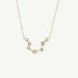 0.2 TCW Round Lab-Grown Diamond Leo Constellation Necklace