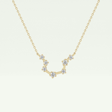 0.2 TCW Round Lab-Grown Diamond Leo Constellation Necklace