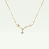 0.116 TCW Round Lab-Grown Diamond Cancer Constellation Necklace