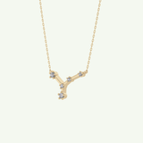 0.116 TCW Round Lab-Grown Diamond Cancer Constellation Necklace