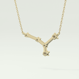 0.116 TCW Round Lab-Grown Diamond Cancer Constellation Necklace