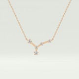 0.116 TCW Round Lab-Grown Diamond Cancer Constellation Necklace