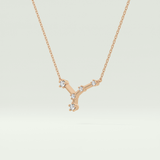 0.116 TCW Round Lab-Grown Diamond Cancer Constellation Necklace