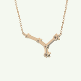 0.116 TCW Round Lab-Grown Diamond Cancer Constellation Necklace
