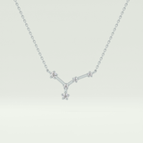 0.116 TCW Round Lab-Grown Diamond Cancer Constellation Necklace